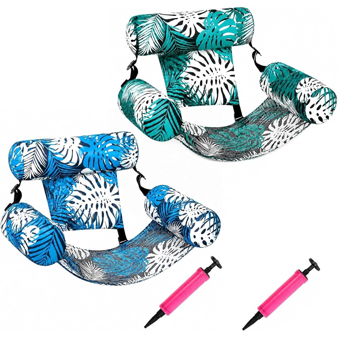 Gloovi Fauteuil Piscine, Fauteuil Piscine Gonflable Gloovi Chaise Longue pour Piscine Multifonctionnelle, Design Pliant Économe en Espace, Matériau PVC Solide