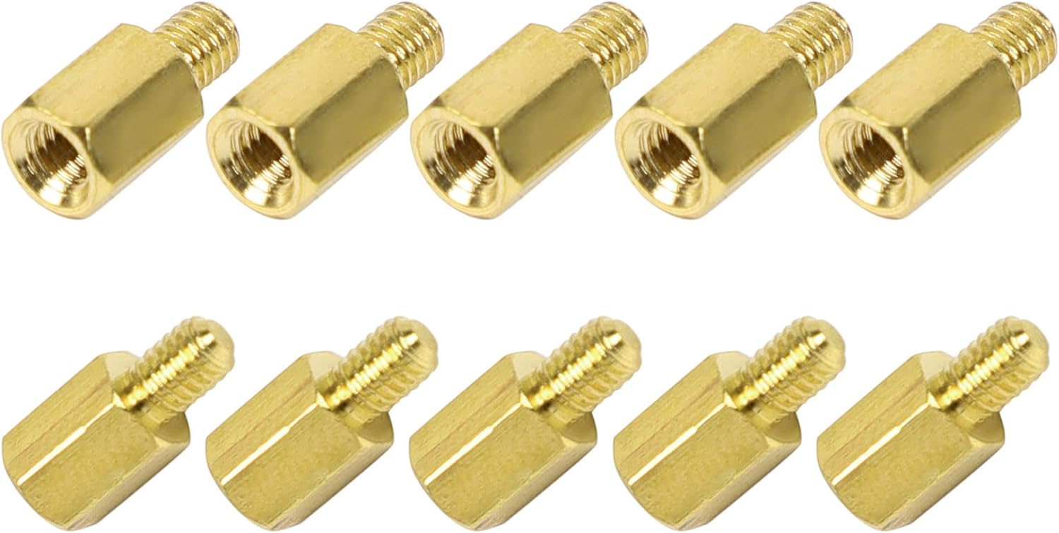 uxcell 10 Pcs M3 6+4mm Hex Standoff Spacer Male to Female