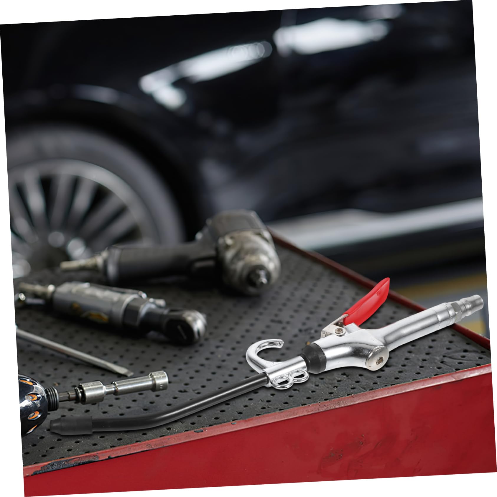 5pezzi Compressore Aria Professionale Con Ugello Lungo Accessorio Per Rimozione Polvere e Pulizia Interni Auto Design Ergonomico e Alta Pressione Per Efficienza Ottimale