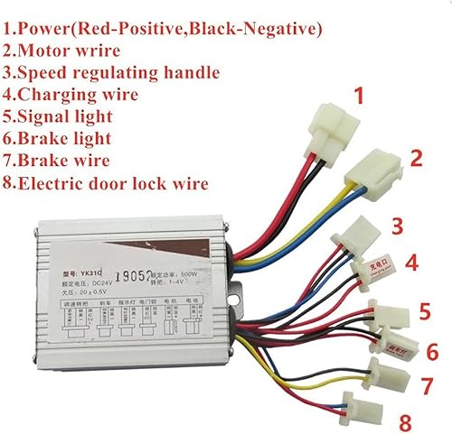 Miniatura 9 de Fydun Motor de 500 W, agarre del acelerador para vbestlife eléctrico cepillado dc controlador de velocidad controlador de bicicleta scooter triciclo