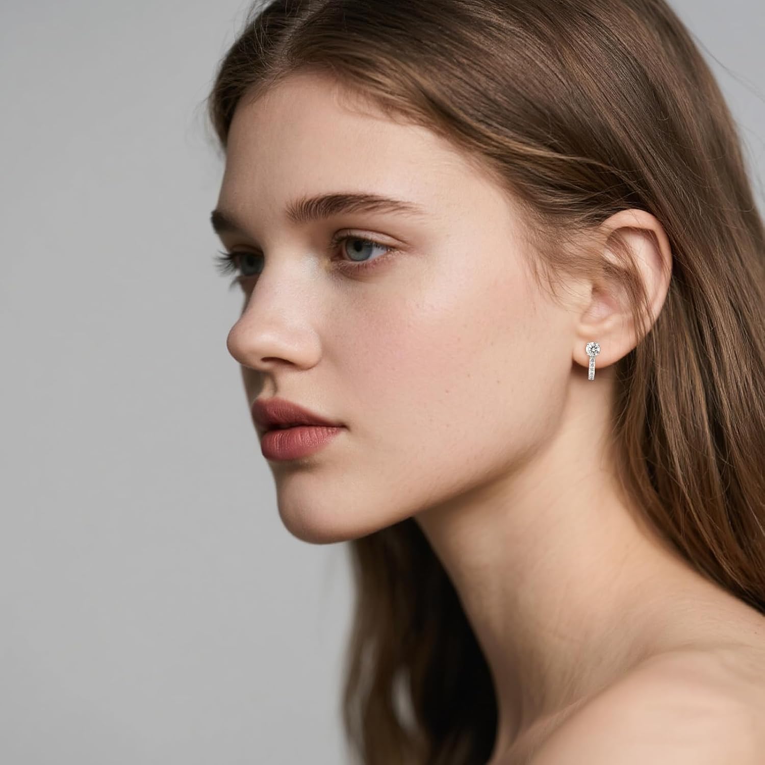 Limerencia Hypoallergenic Titanium F136 Implant Grade Small Hoops Huggie Earrings,Cubic Zirconia Cuff Earrings Lightweight for Women - Image 2