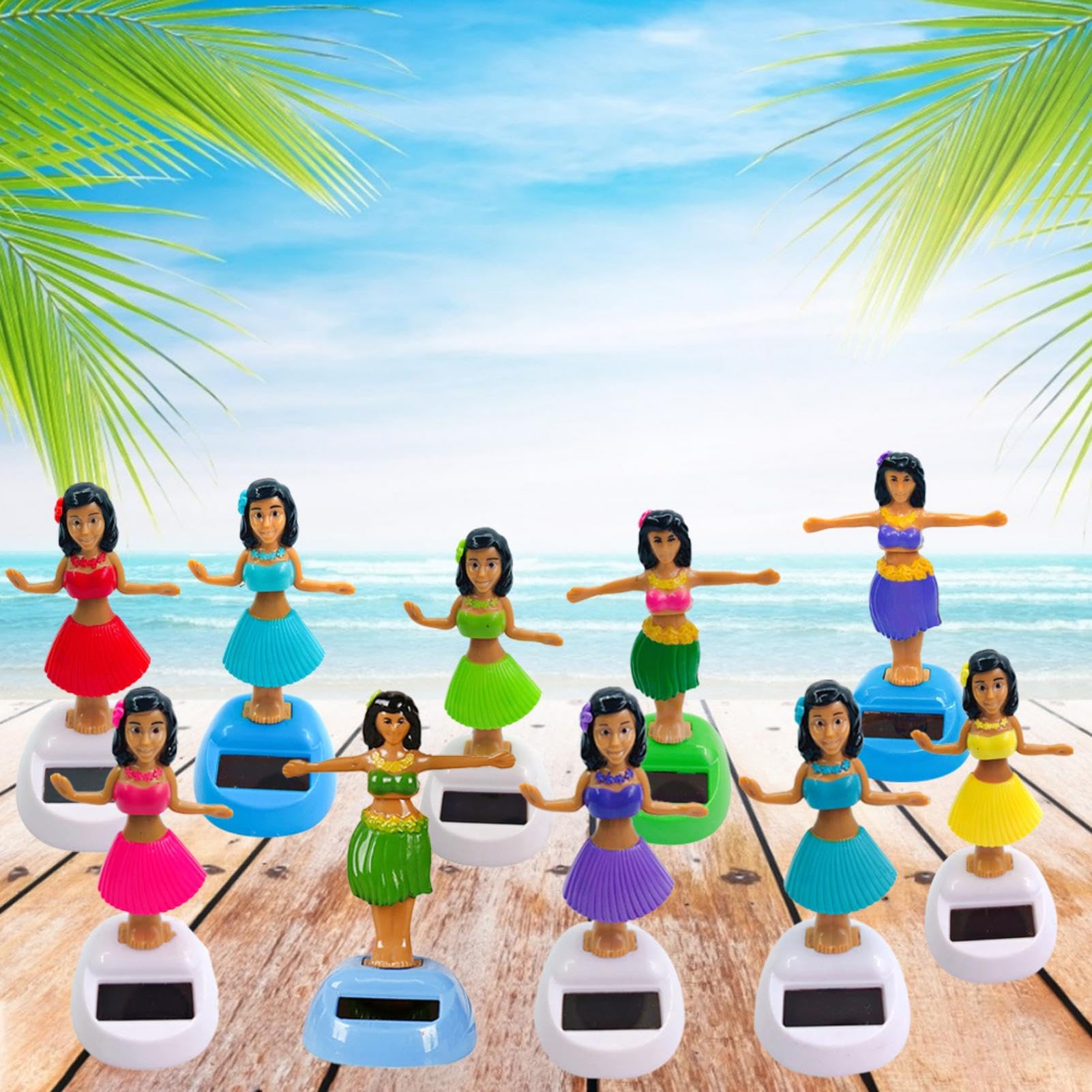 Figura Solar De Baile, Coche Posando De Niña Hawaiana, Bailarina Hawaiana En Movimiento para Coche, Decoración De Columpio De Salpicadero De Chica Hawaiana Coche, Decoración Interior del Coche