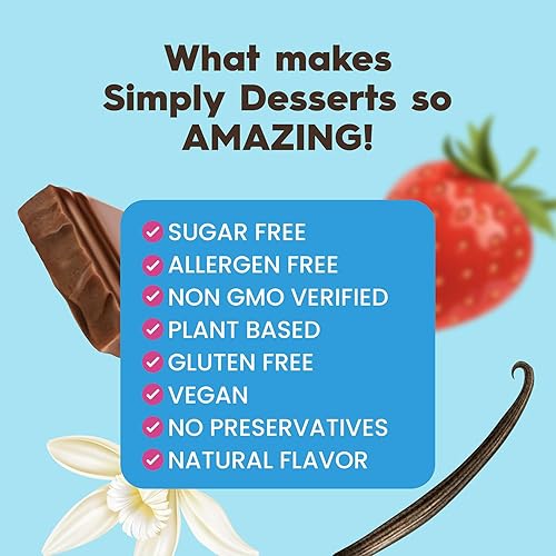 Miniatura 7 de Simply Delish Instant Pudding Mix - Postres sin culpa a base de plantas, totalmente naturales, sin azúcar, sin OMG, sin gluten, sin grasa, vegano,