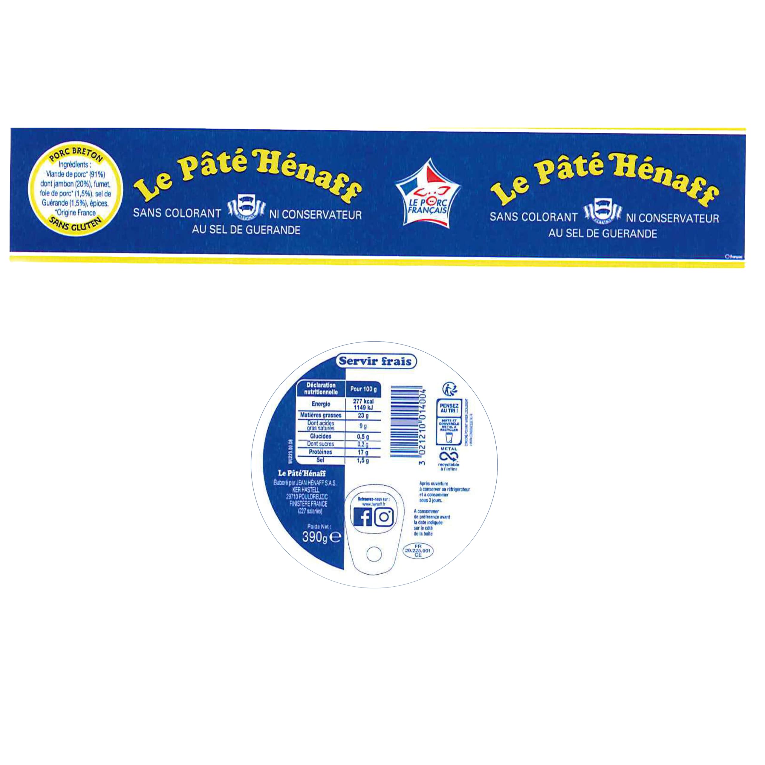 HENAFF - Lote de 6 unidades (390 g)