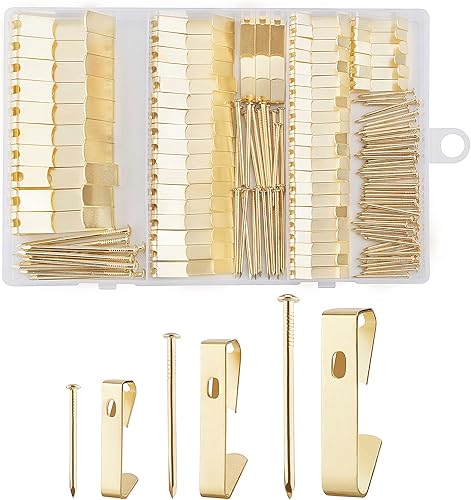 Ganchos para fotos, kit de 160 piezas para colgar fotos, incluye ganchos para colgar fotos de 30 libras, 50 libras y 100 libras, ganchos