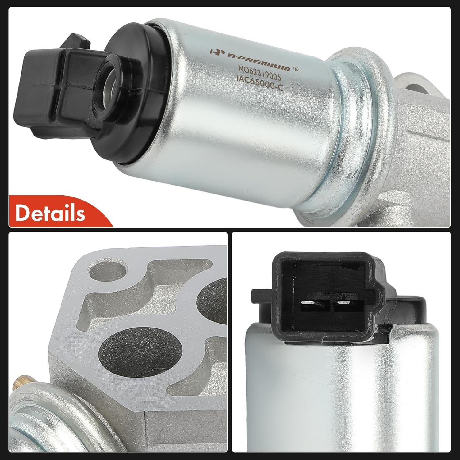 A-Premium Fuel Injection Idle Air Control Valve Compatible with Ford Ranger & Mazda B2300 1994 2.3L, Replace# F47Z9F715AA ZZM020660C