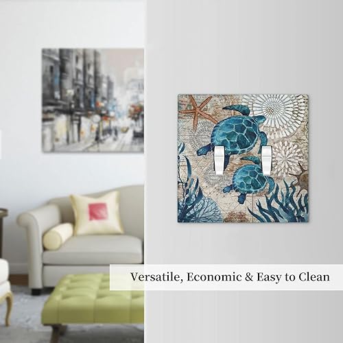 Miniatura 75 de Placa de pared dúplex de receptáculo de dispositivo de 1 gang de madera envejecida blanca gris con veta de tablón, cubierta de enchufe eléctrico de