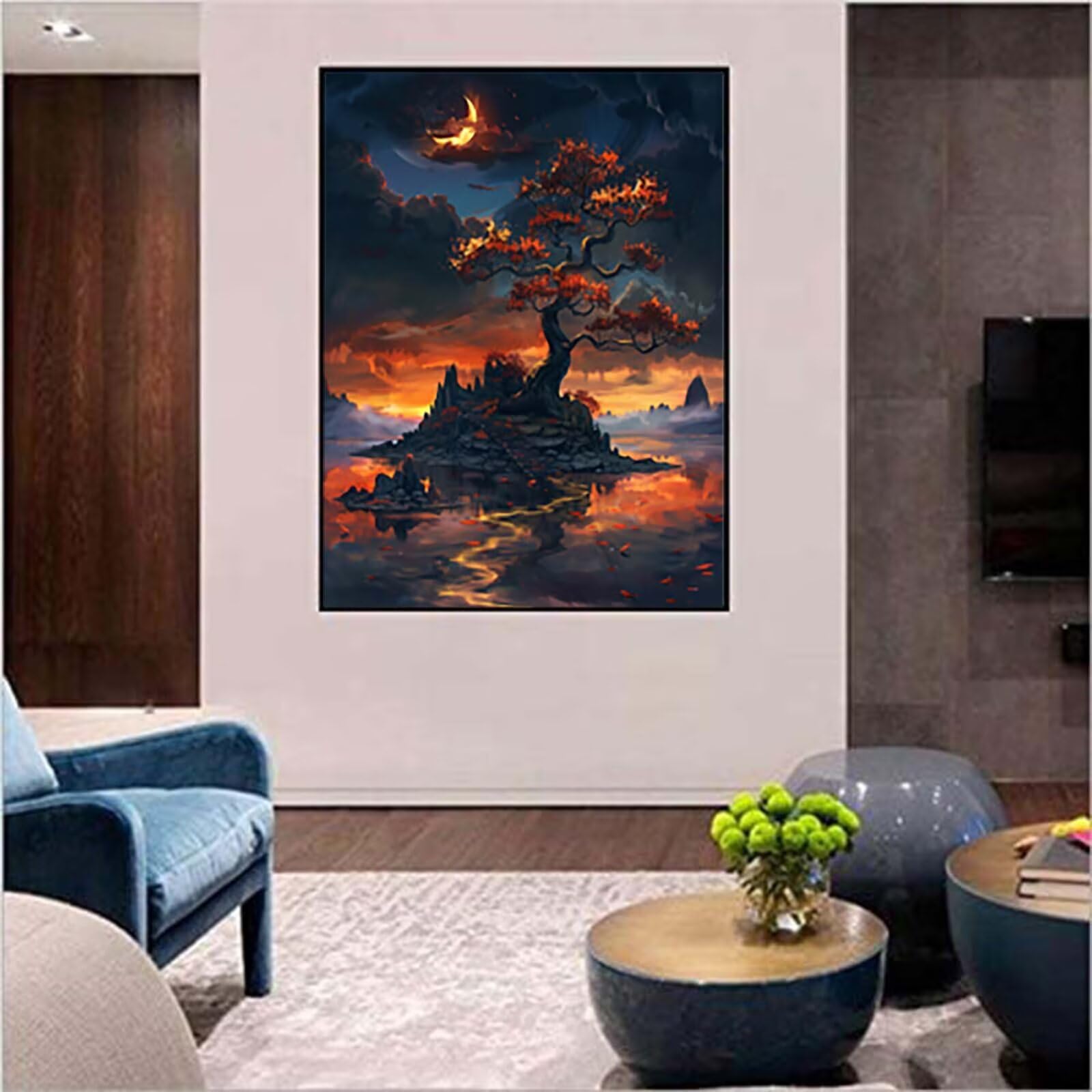 Albero Diamond Painting Adulti 100x130cm, 5D Diamond Painting Kit I-9670