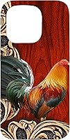 Vista 14 de Flowers Leaf Floral Rooster Wood PC Funda para iPhone 17