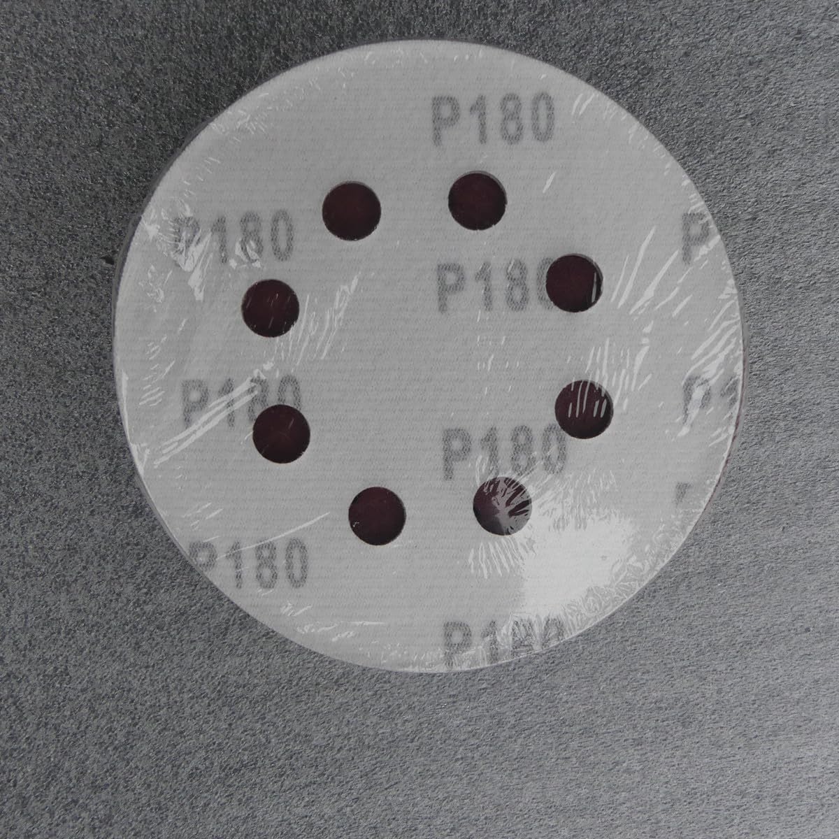 25 discos abrasivos de 125 mm de diámetro, con 8 agujeros, grano P180, lijadora excéntrica de cuello largo, lijadora de Bohrfux