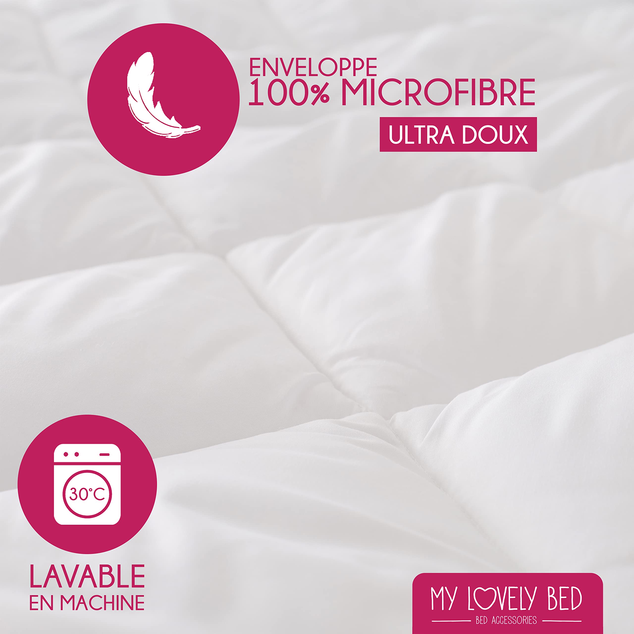 Couette 4 Saisons - 220x240 cm - 3 en 1 (200g/m² et 300g/m² = 500g/m²) - Chaude pour l'hiver/Légère pour l'été