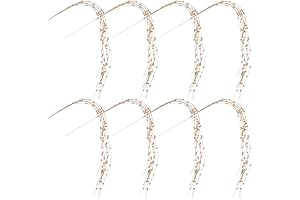 8Pcs Christmas Picks and Sprays 37.4 Inch Artificial Glitter Berry Stems Branches...