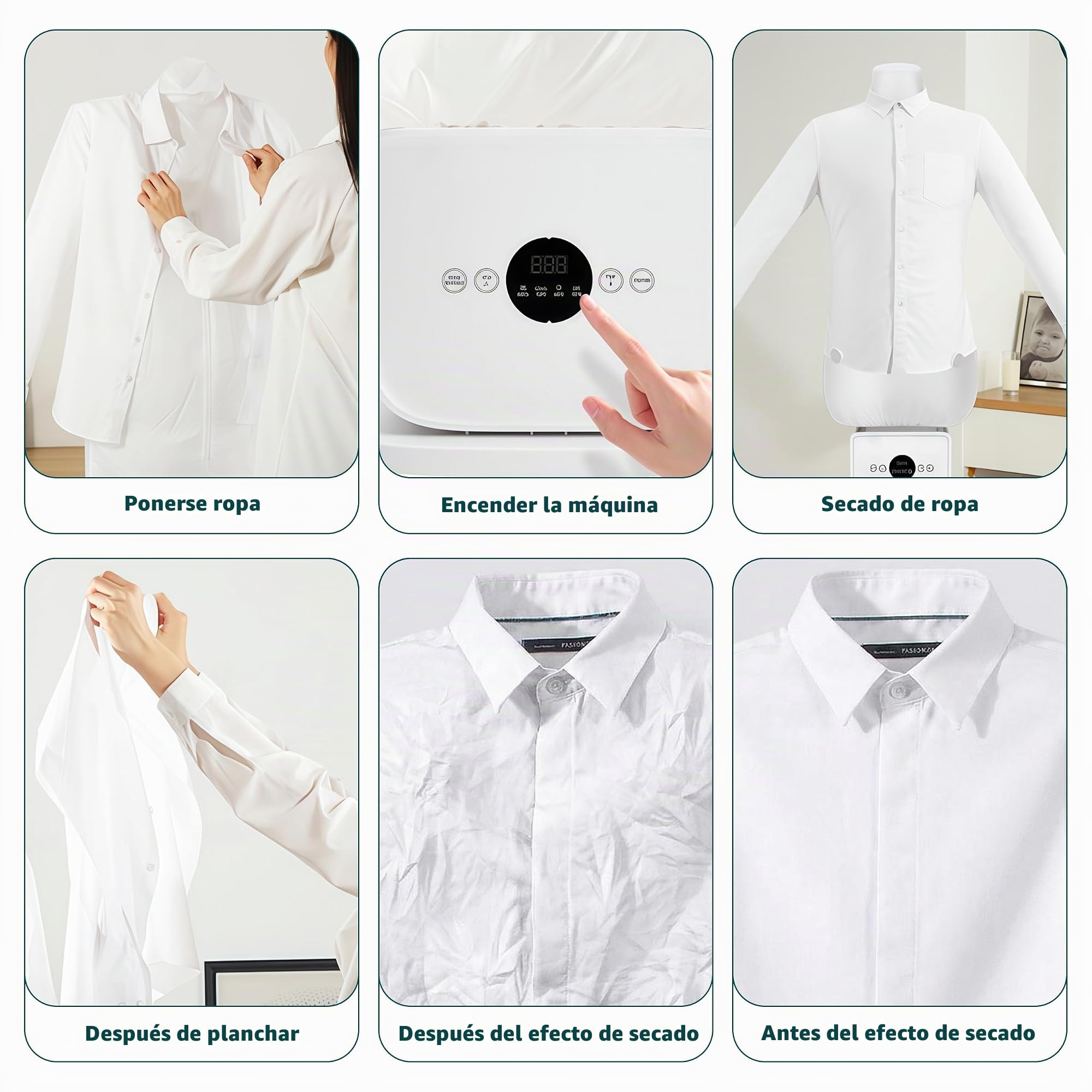 220-240V Plancha Camisas, Planchador de Camisas, Robot Plancha Camisas