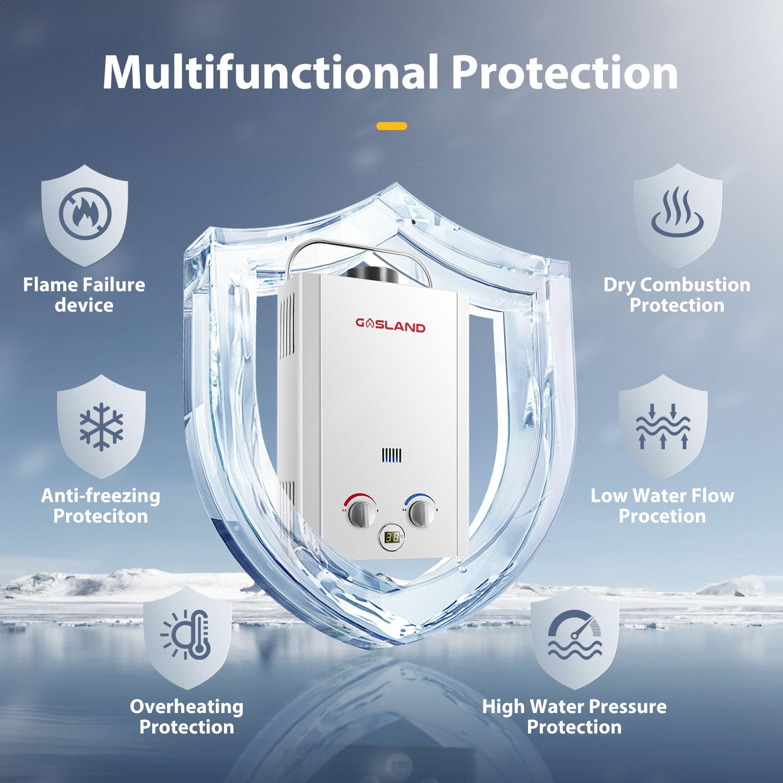 GASLAND BE158 6L Gas Water Heater, Freestanding Tankless Hot Shower System  with Portable Handle, Instant LPG Water Boiler for Campervan Shower Road  Trip Hot Tap Lpg Shower : Amazon.co.uk: Home u0026 Kitchen