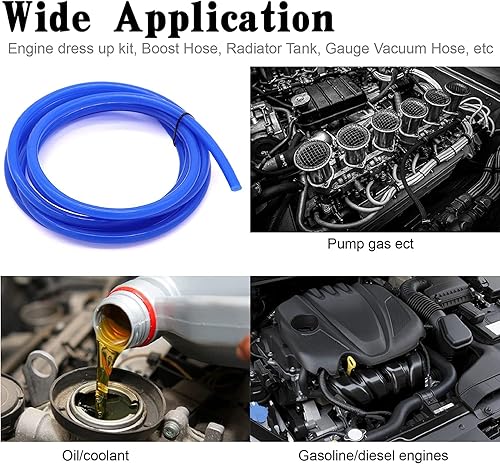 Miniatura 9 de Manguera universal de silicona al vacío de alto rendimiento con identificación de 18 pulgadas, 10 pies, manguera de silicona para tubos de vacío con