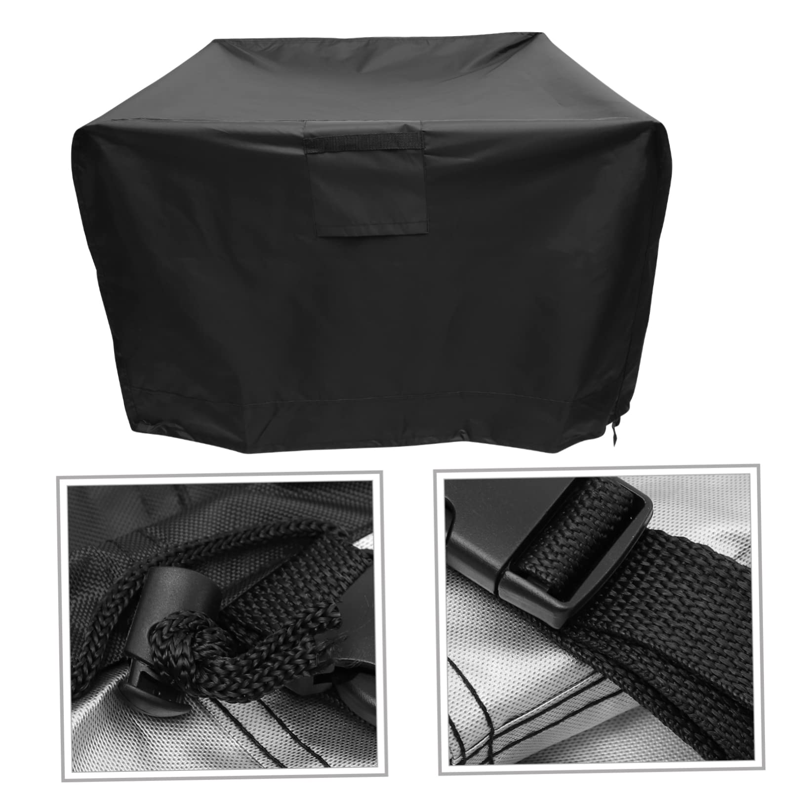 Copertura per Barbecue Oxford 420d Nero Resistente e Compatta Anti-invecchiamento per Esterni Copri Grill per Barbecue Tondo