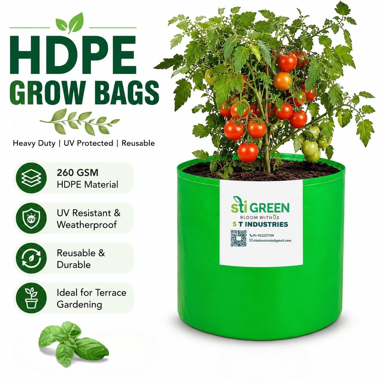 HDPE Grow Bags - Durable Plant Containers -3