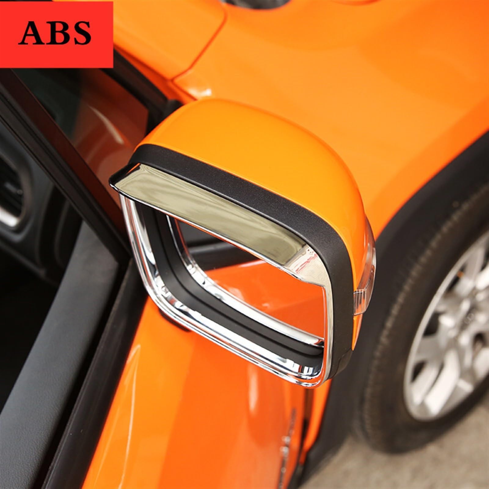 ABS matowy blok lusterek wstecznych dla Jeep Renegade 2015-2017 Ochraniacz na brwi 2 szt.