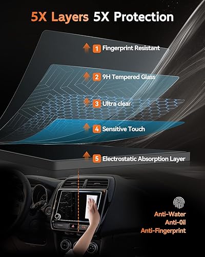 Vista 367 de CDEFG Cristal templado para Chevrolet Silverado/GMC Sierra 2025, pantalla táctil de 13.4 pulgadas, accesorios para Chevy Silverado/Sierra 1500