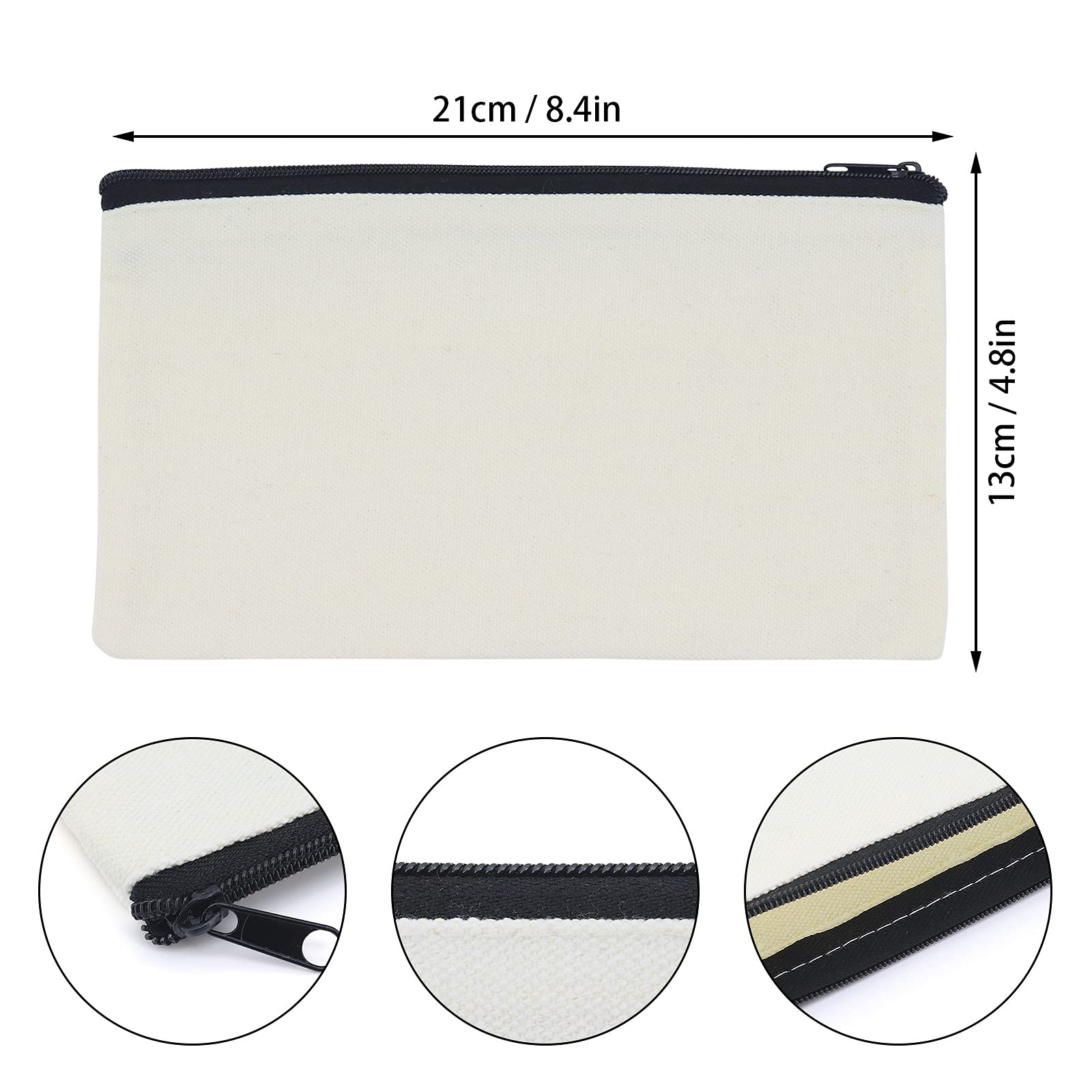 20 Sacchetti Di Tela Con Cerniera | Per Trucco, Accessori, Fai-da-te E Regali - Foto 9