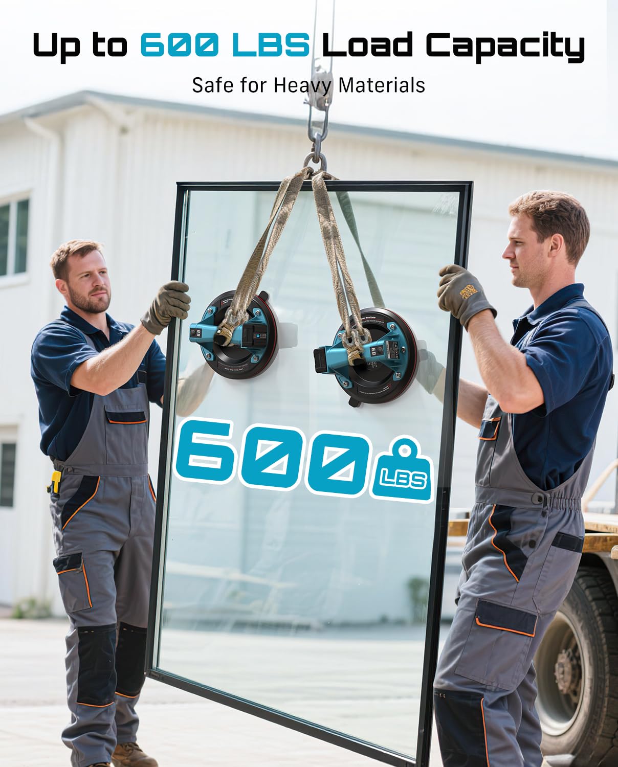 Electric Suction Cups - 600 LBS Glass Lift -4 Electric Suction Cups - 600 LBS Glass Lift -4