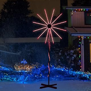 Vasitelan Fireworks Led Lights Outdoor, 8.3 FT 180 LED Firework Lights Smart Color Chang with APP Remote, Outdoor Christmas Tree for Outdoor Christmas Decorations