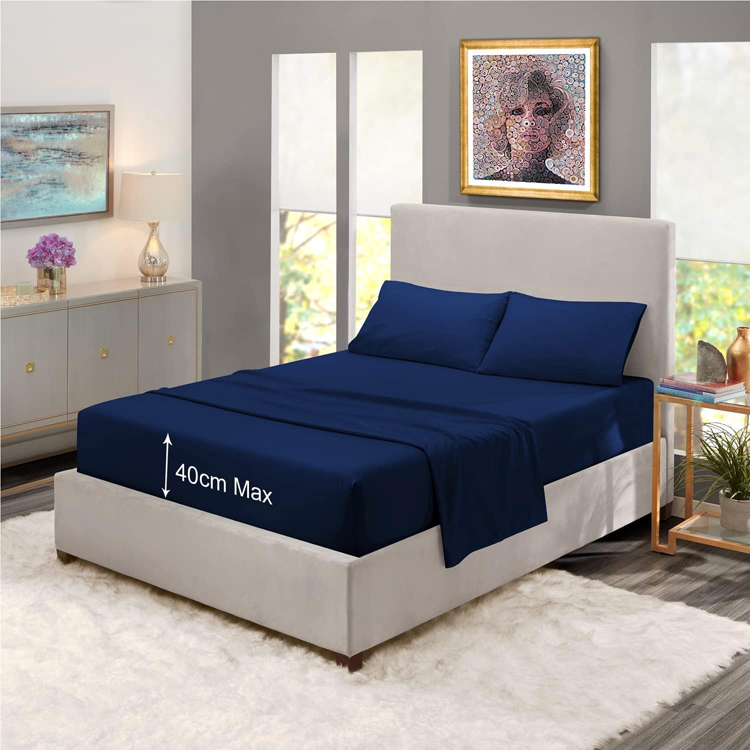 Oxford Homeware Single Fitted Sheet - Image 3