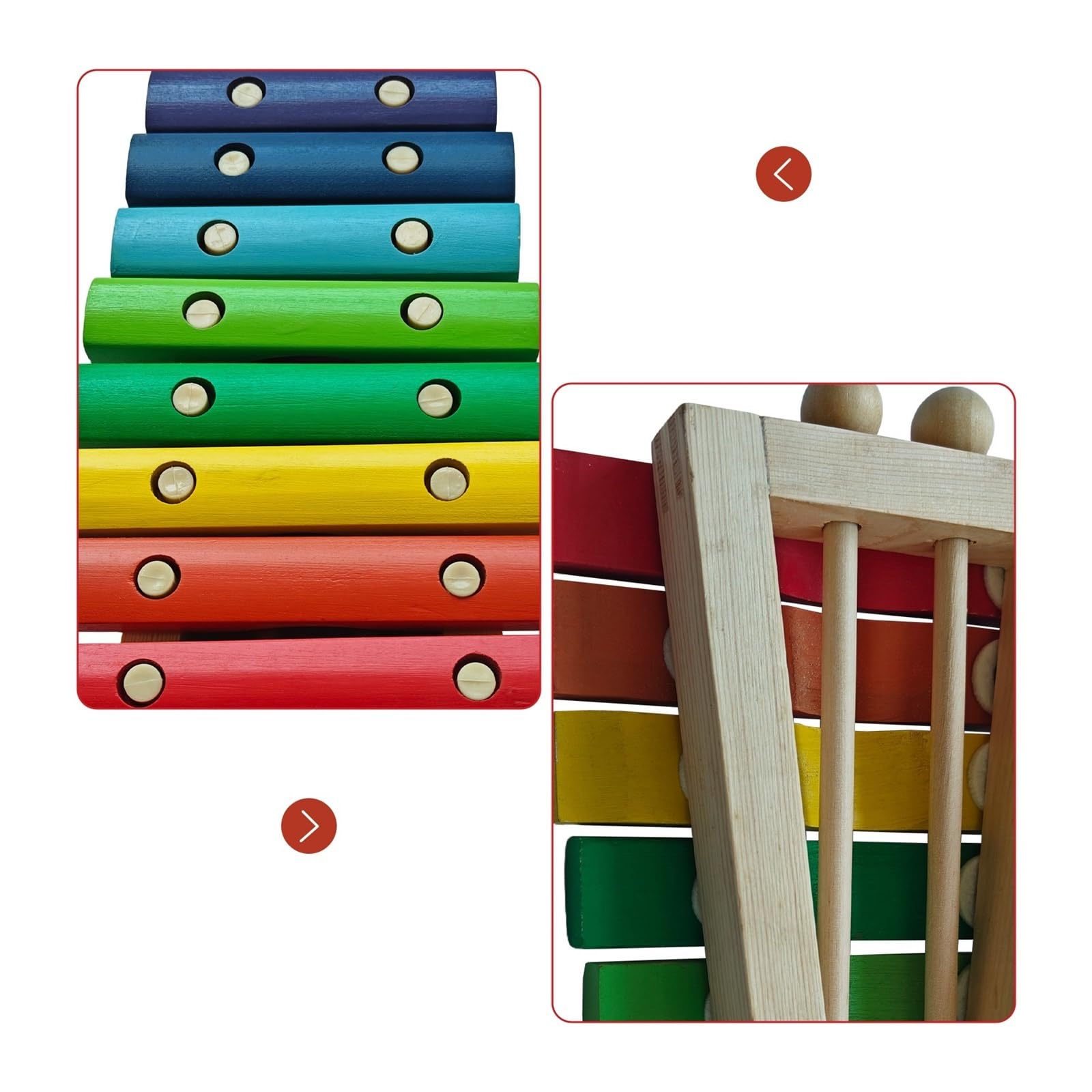 8 Notes Wooden Xylophone with 2 Mallets | Strumento musicale