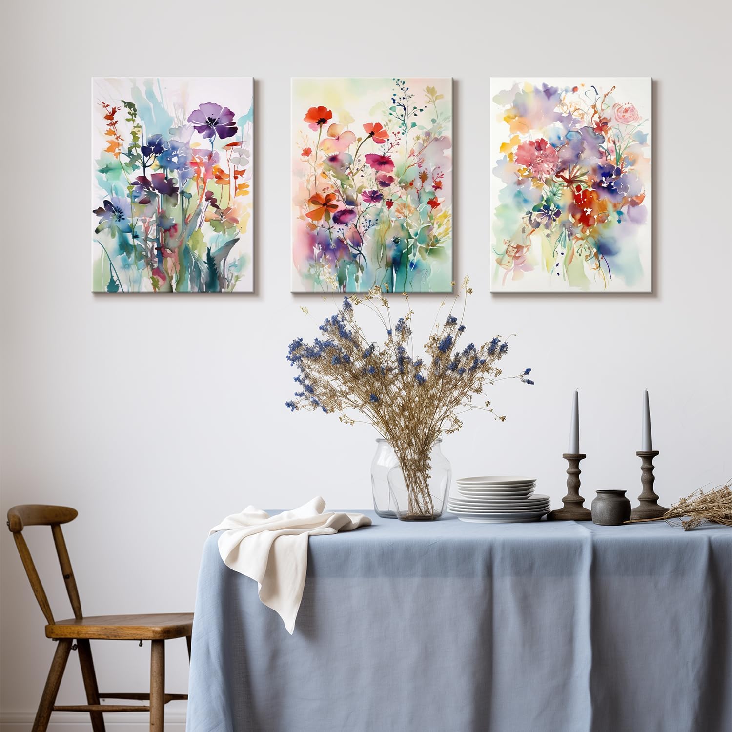 3-delige set ingelijste aquarel madeliefje bloem canvas muurkunst kleurrijke plant decor meisjes roze wilde bloem foto's groene bladeren rustieke kunst paars afdrukken boerderij decor woonkamer 3-delige set ingelijste aquarel madeliefje bloem canvas muurkunst kleurrijke plant decor meisjes roze wilde bloem foto's groene bladeren rustieke kunst paars afdrukken boerderij decor woonkamer