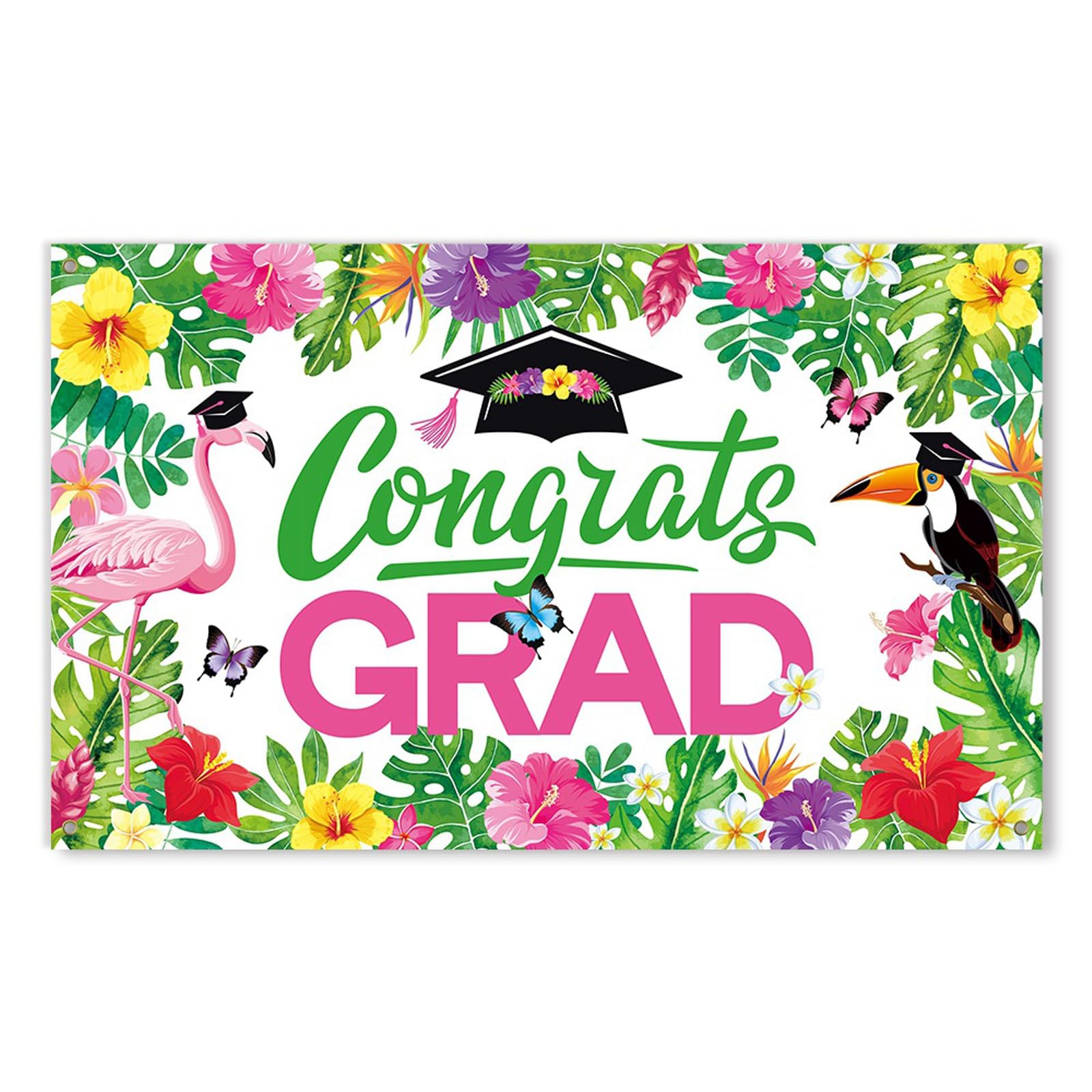 Msioytog Efficient Hawaiian Graduation Decoration Package Feature Equatorial Designs on Paper Party Supplies Multipurpose Celebration Decors