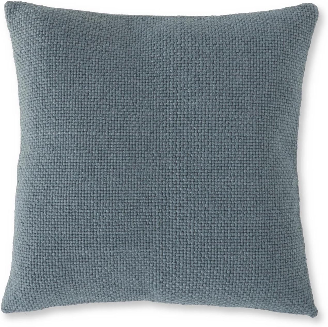 K&K Interiors Square Blue Woven Pillow, 20-Inch