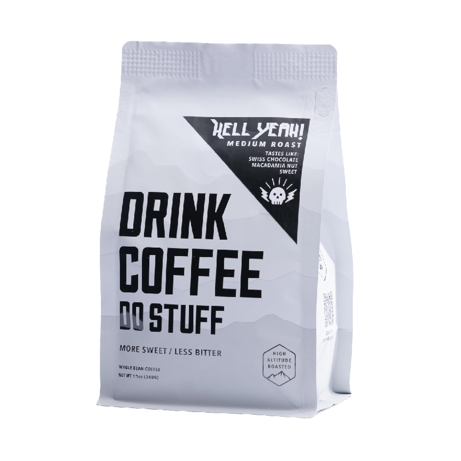 DRINK COFFEE DO STUFF, Hell Yeah!, Blend, Whole Bean, Medium Roast, Sweet, Chocolate, Caffeine, Organic, Lake Tahoe Coffee