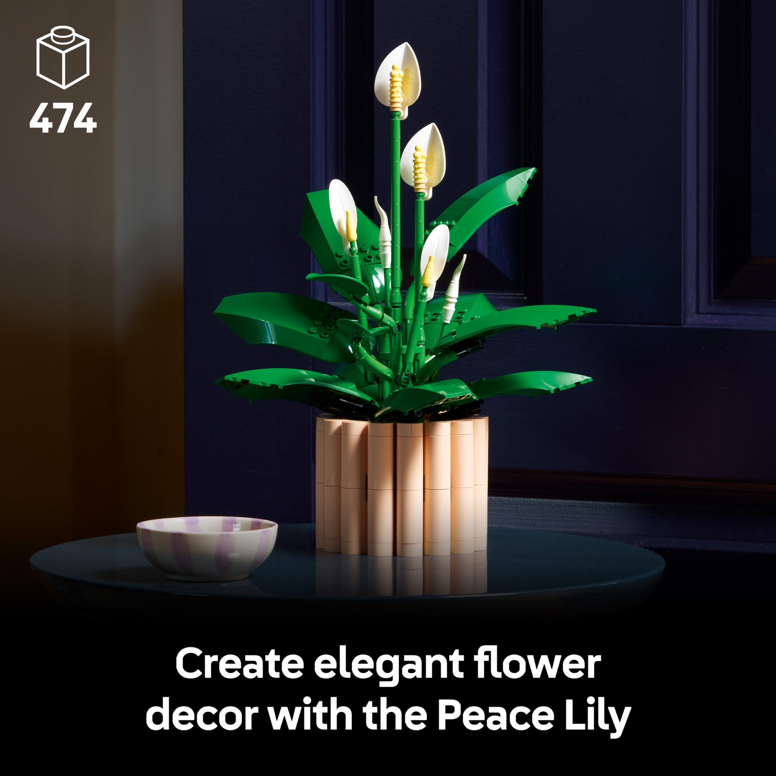 LEGO Botanicals Peace Lily, Artificial Potted Plants Set for Adults - Image 2