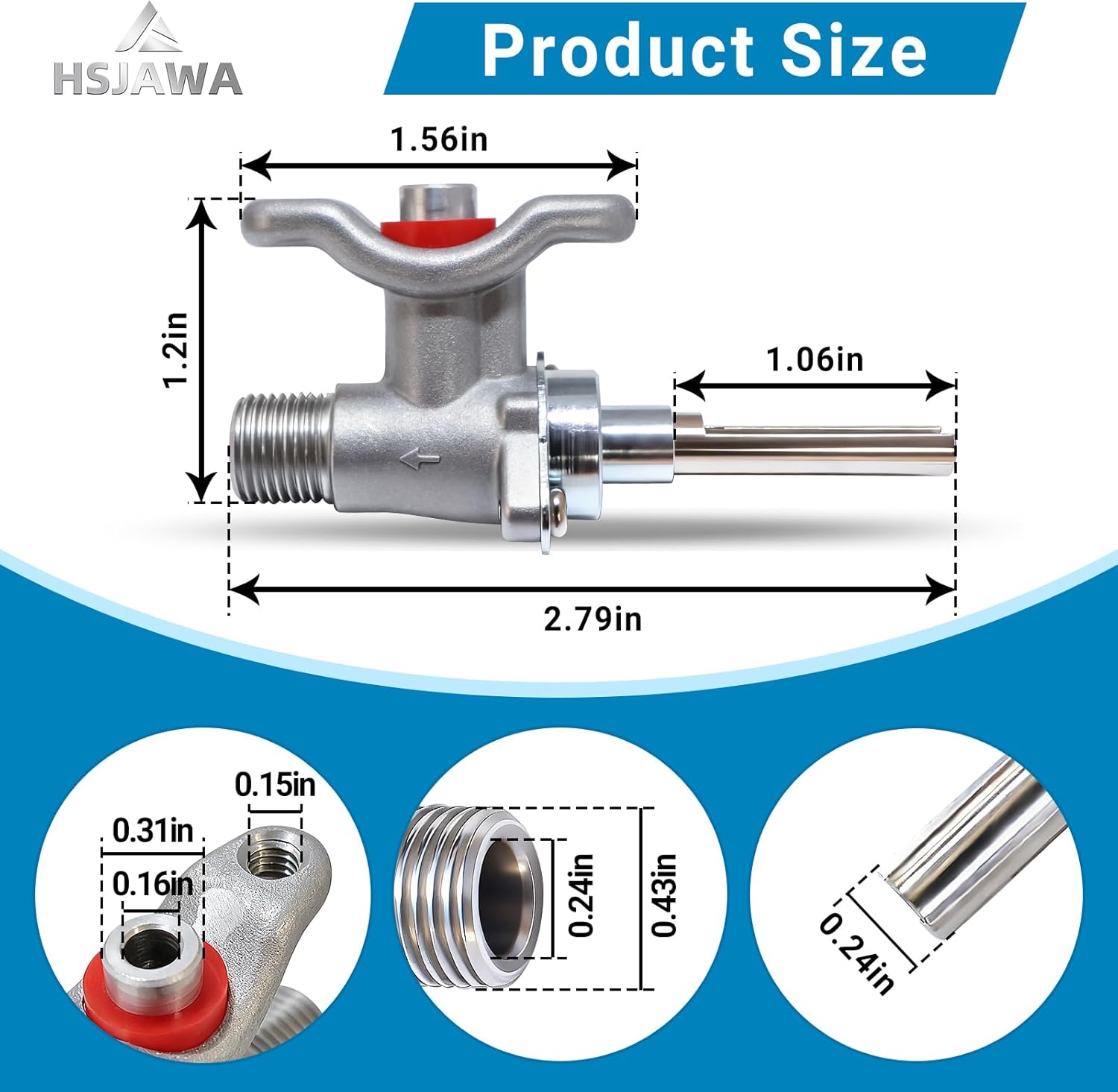 WPW10206287 Range Surface Burner Valve W10206287 Gas Burner Valve Fits for Whirlpool KitchenAid Maytag Models Include 1872376 AP6017057 PS11750352 EAP11750352 (Gray 1PC)
