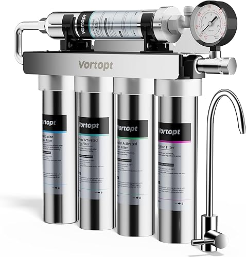 Miniatura 2 de Vortopt Filtro de repuesto CTO compatible con filtro de agua U1 debajo del fregadero, 6-12 meses de vida útil, filtro U1 CTO