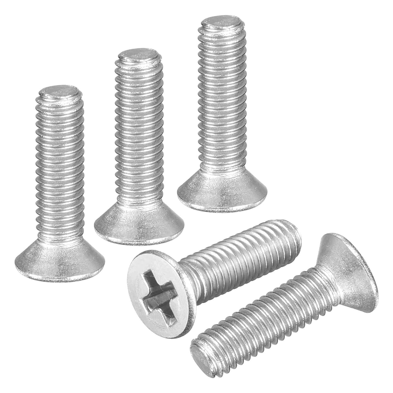DTGN M4-0.7x80 Flat Head Machine Screws - 12pcs - Good for Furniture and Machinery - 304 Stainless Steel Phillips Countersunk Machine Screws Bolts - Silver โ image 1