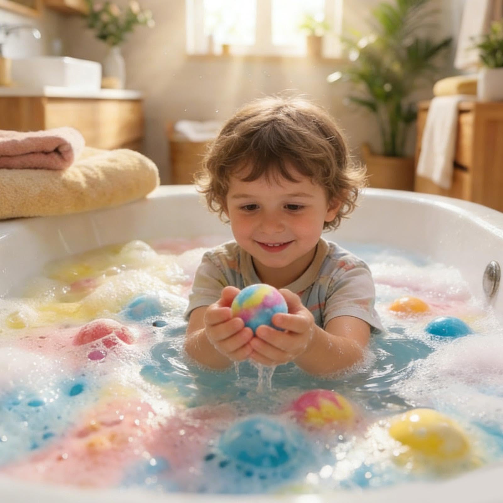 Bombe Da Bagno Bambini Con Giocattol, 12PZ Bath Bomb Kids, Simpatici Animali Bombe De Bagno Frizzanti Bolle Bombes Da Bagnos Organiche Per Bambini Bambine Regalo