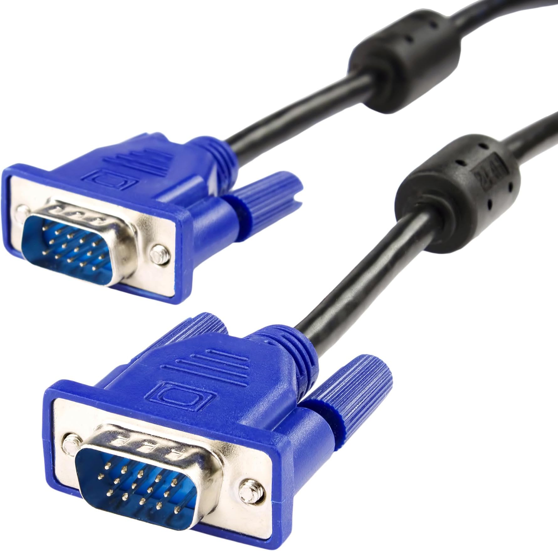 Pipestation 1.5m VGA-to-VGA Cable | Full HD 1080p Monitor Cable | Fully Shielded Secure and Reliable Male-to-Male Connection for PCs, Laptops, Monitors, Projectors and More | PC Cables for Computers