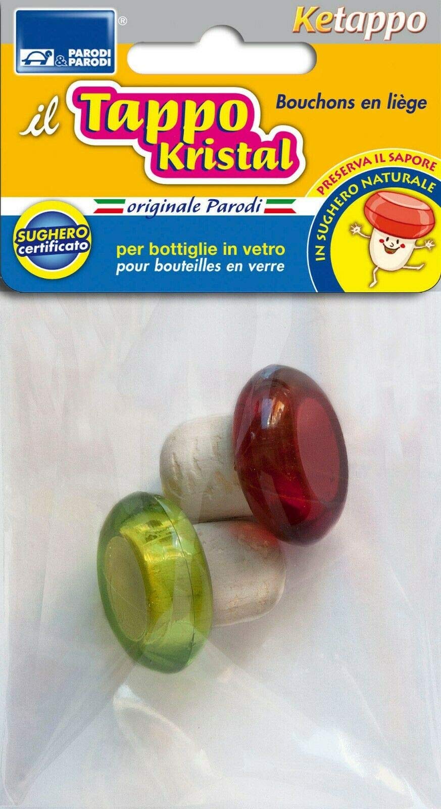 Parodi & Parodi 422 Kit 2 Coloured Natural Cork Stoppers, Neutral, Standard