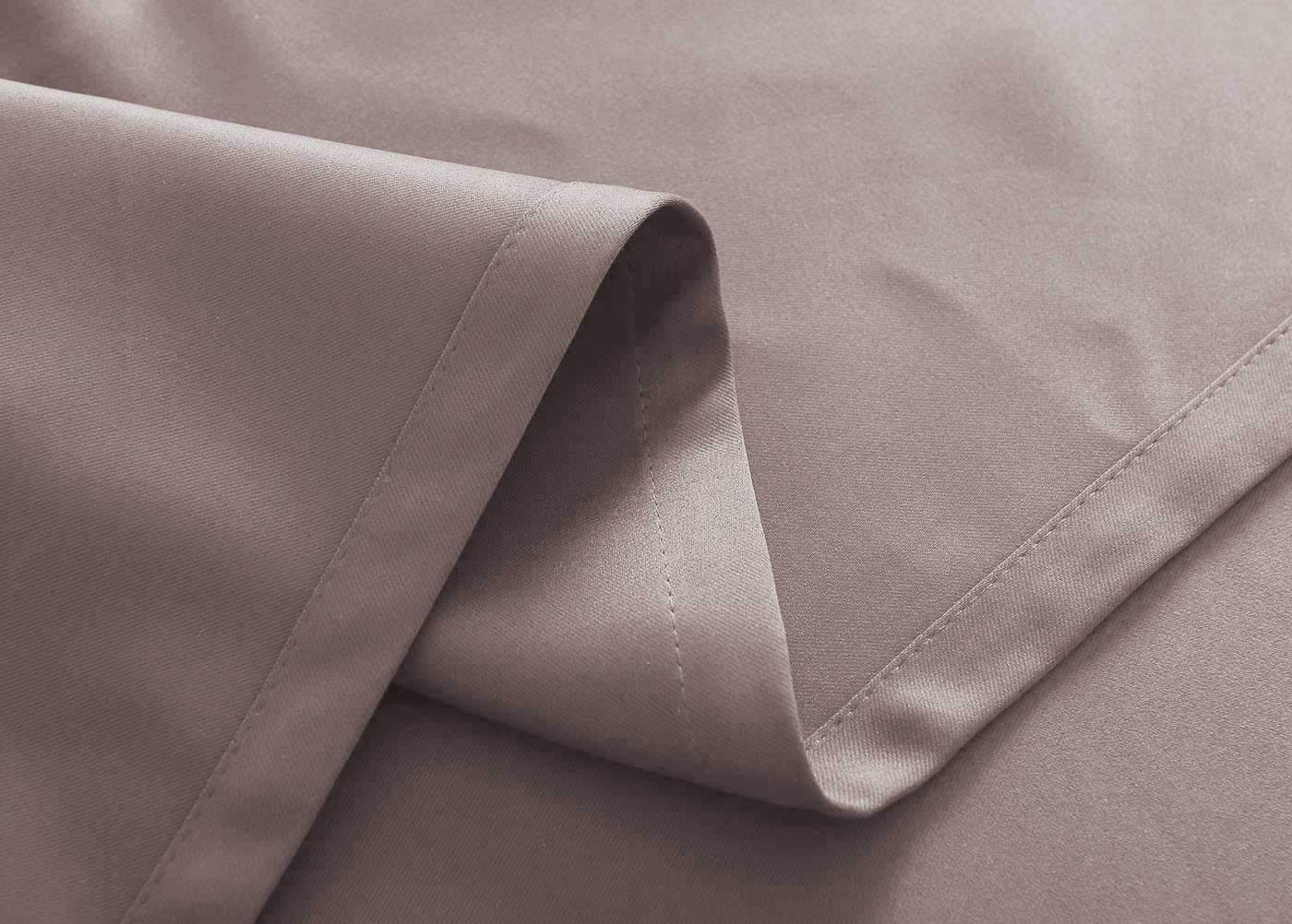 Gardinenbox 202020680-2 Panel Curtains Panel Weight Opaque Thermal Sliding Curtain 145 x 60 cm Taupe, W 23.6" x L 57.1" (2 Panels) - Image 3