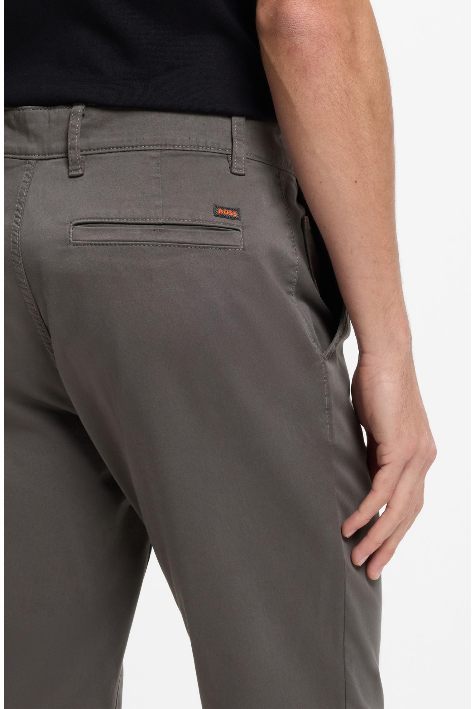 ORANGE Chinohose Tapered-fit Aus komfortabler Stretch-Baumwolle und mit BOSS Logo hinten – Bild 6