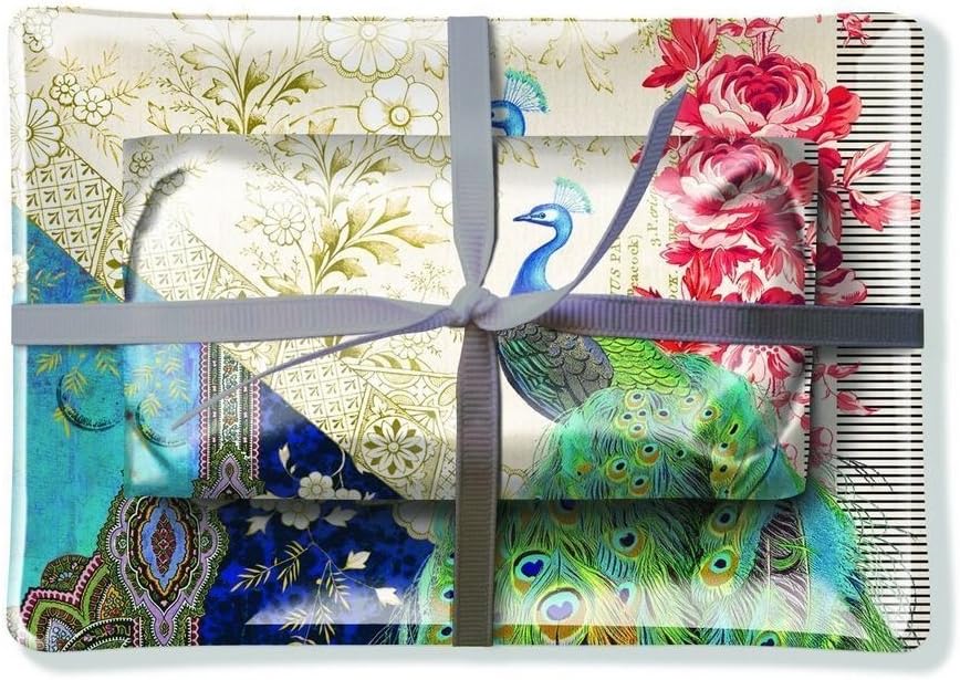 Fringe Studio Peacock Soap and Tray Set