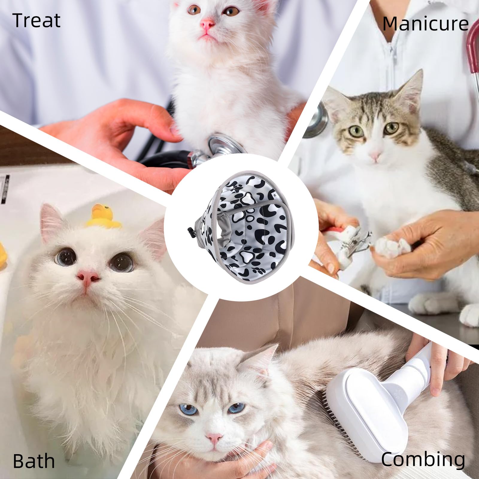 Cat Cone Collar Soft, Adjustable Cat Recovery Collars to Stop Licking - Image 4