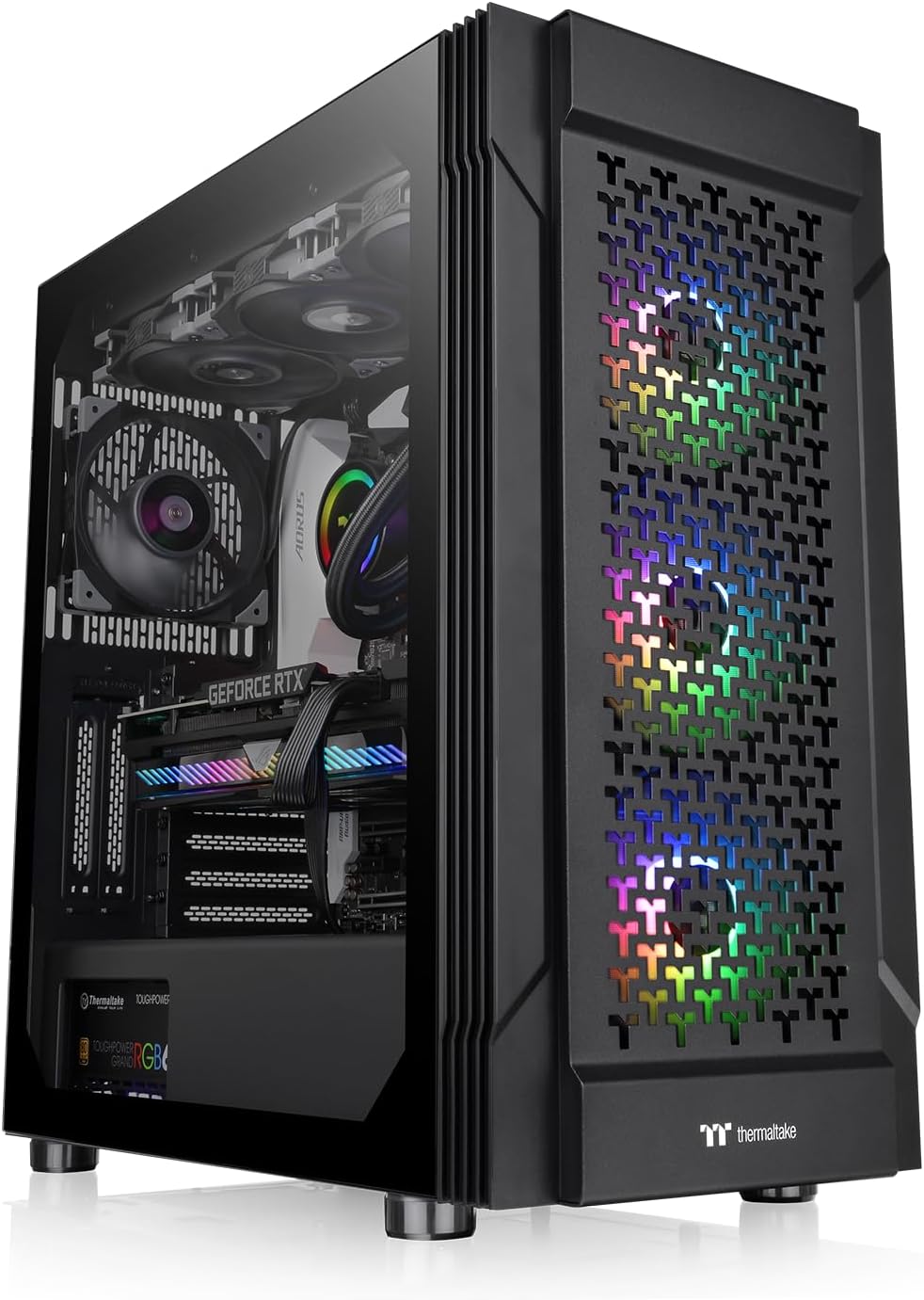 Thermaltake Versa T27 ARGB | Mid-Tower-ATX-PC-Chassis | PC-Case | 4mm Tempered-Glass | Black