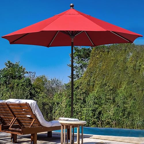 Miniatura 9 de EliteShade Sombrilla cuadrada de patio de 6 x 6 pies para mesa y exteriores, uso comercial, no se va a decolorar durante 10 años, con ventilación,