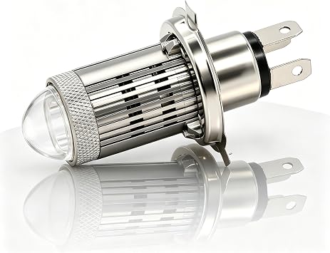 H4 Motorcycle Light Bulb Super Bright High Beam 6000K low Beam 3000K, 32W Plug and Play Amber and White, Pack of 1