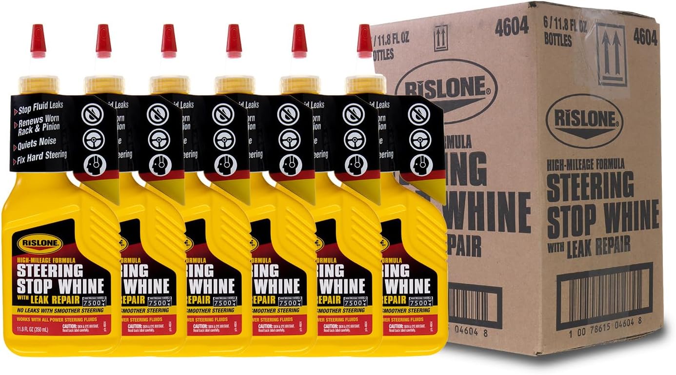 Rislone High Mileage Steering Stop Whine with Leak Repair, 6 Pack