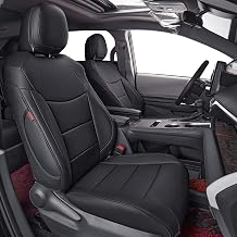 coverdream Leather Seat Covers for Toyota Sienna 20212026 XSE/XLE/Limited/Platinum/Woodland,7-Passenger,2nd Row w/No Leg Rest,Custom Fit Full Set Waterproof Seat Protector,Black