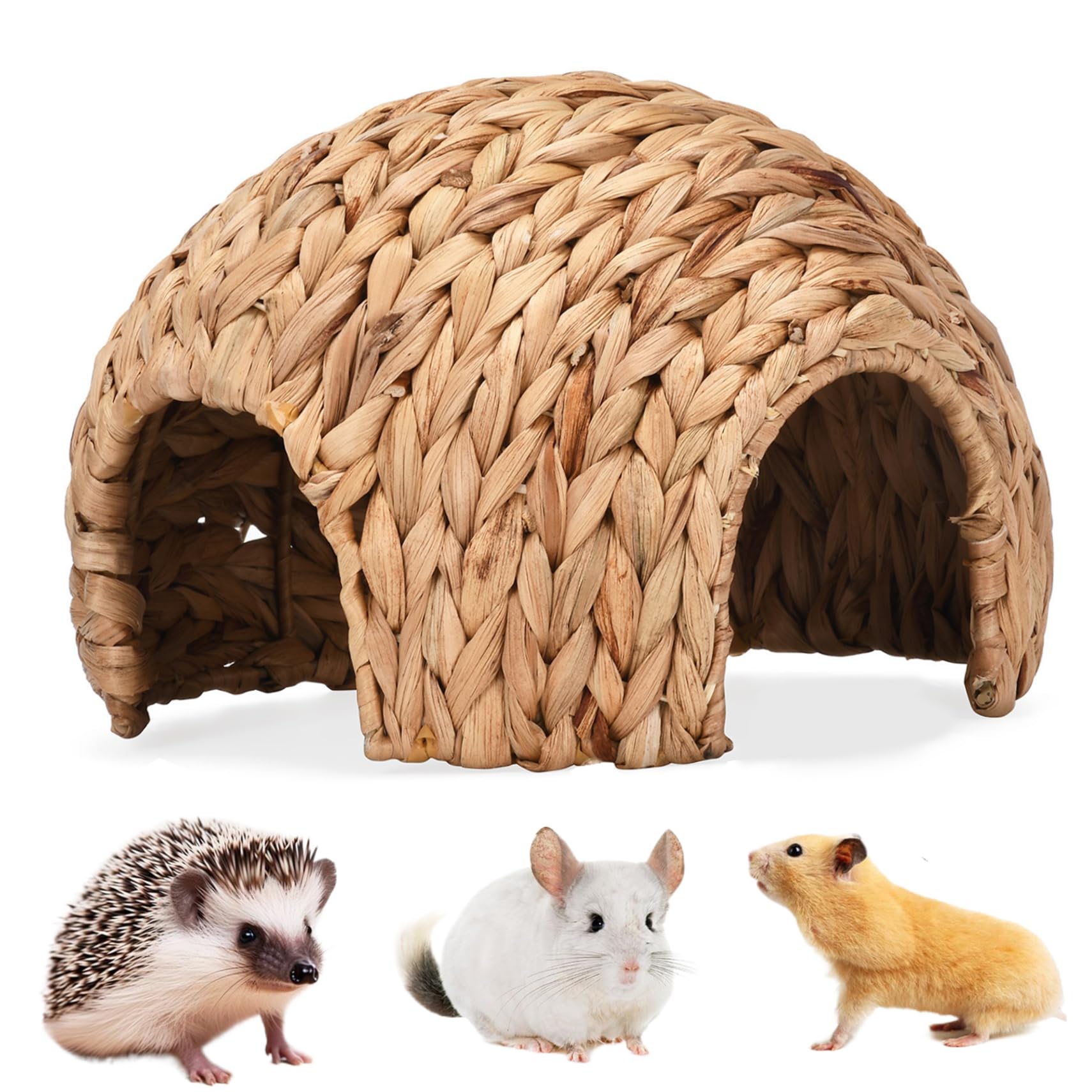 Meerschweinchenhütte, Meerschweinchenhaus, natürliches Gras -Meerschweinchen -Versteck, kreative sichere Meerschweinchenhütte, bequem