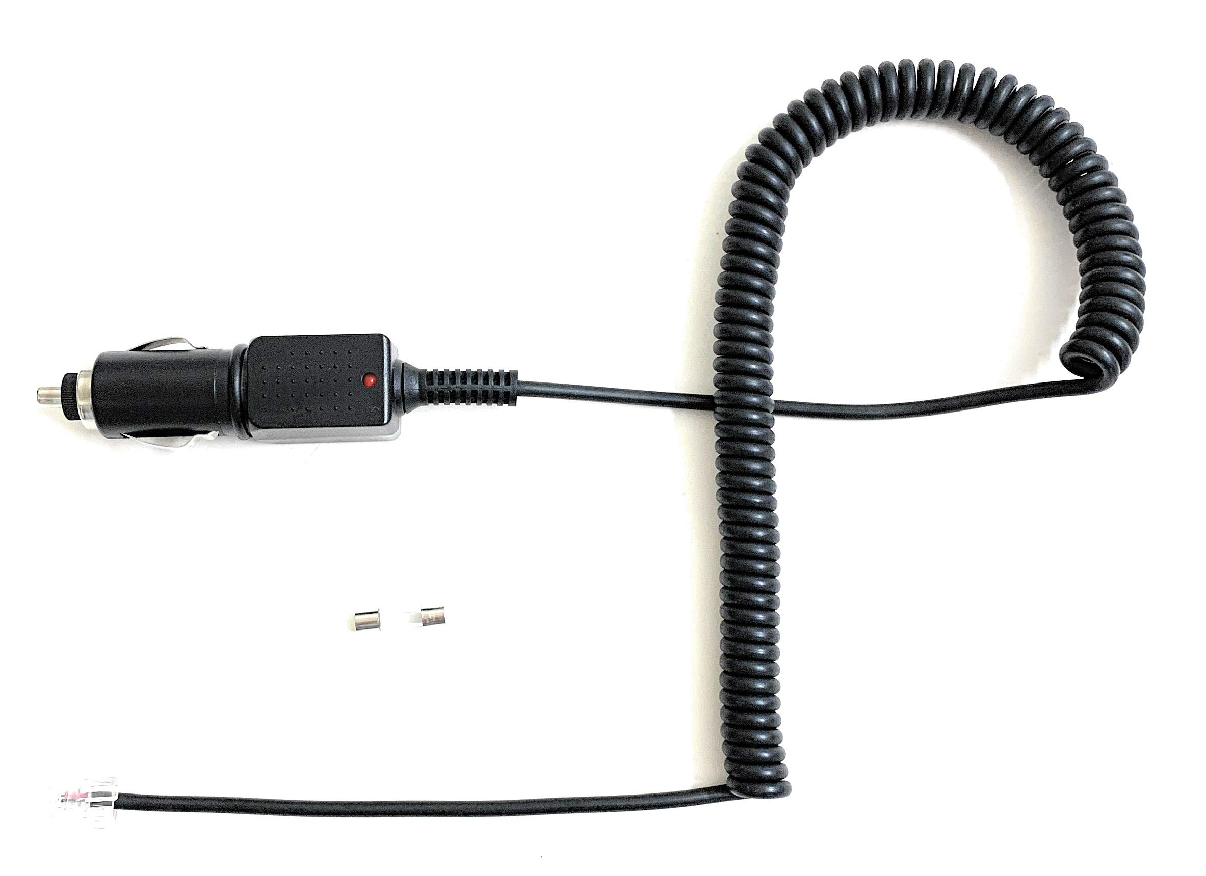 CAR Coiled Power Cord Compatible Replacement for Beltronics Vector 955, Beltronics Vector 965 Radar Detector